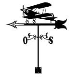 Praktische Weathervane Edelstahl Weather Weather Vane Gartenanschluss Wind Flügel Windrichtung Indikator for Outdoor Farm Yard Garden Gazebo Dekorationen (Color : Style1)