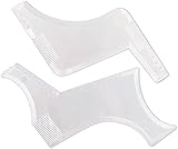 Bart-Shaper-Mann Bart-Shaping-Werkzeug Transparente Vorlage Styling Kammschablone für Schnurrbart-Ziegenkotelett-Zutat, perfektes Geschenk für Männer mit Gesichtsbehaarung