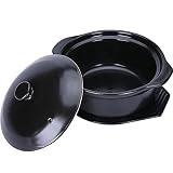 Terracotta Casserole Pot Ceramic Casserole Clay Cooking Pot Easy to Clean Good Heat Storage High Temperature Resistance.-0.9L (Size : 0.9L) 0.9L