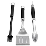 Weber 6772 Precision 3-Piece Grilling Tool Set, Black/S