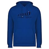 Shirtracer Entwicklung und Evolution Outfit - Handball Evolution Sprungwurf - L - Royalblau - Handball Hoodie - JH001 - Herren Hoodie und Kapuzenpullover für M