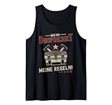 Herren Mein Bauprojekt Spruch Werkstatt Outfit Werkzeugkoffer Tank Top