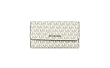 Michael Kors Jet Set Travel Large Trifold Leather Wallet (Vanilla)