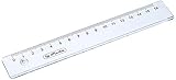 Herlitz 8700601 Lineal aus transparenter Kunststoff, 16