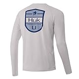 HUK Herren Pursuit Long Sleeve Performance Fishing Shirt Langärmlig, Schild – Barely Pink, Larg
