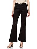 Lee Damen Jeans Jeanshose Breese - Bootcut - Schwarz - Black Rinse Grösse W24-W33 Stretch Baumwolle Hoher Bund, Größe:W 29 L 29, Farbvariante:Black Rinse (FS47)