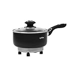 Grafner 12V mobiler 2 Liter Auto Kochtopf für den Zigarettenanzünder Ø 18 cm, 150 Watt, Antihaft-Beschichtung, mit Glasdeckel, ideal für Lange Touren & Camping, Reisekochtopf Kochtopf unterweg