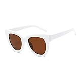 Do Not Apply MN97012 Neue Sport-Sonnenbrille für Damen, modisch, großer Rahmen, Katzenaugen-Sonnenbrille, Weiß und B