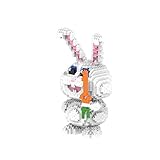 LKITYGF Perfekt Cartoon Serie Partikel Puzzle - Kaninchen Nano Micro Blocks Puzzle DIY Spielzeug Modell Ziegelspielzeug, Valentinstag vorhanden, geeignet für die Möbel (1708 Teile) b