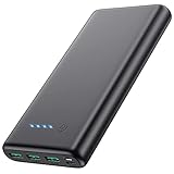 QTshine Power Bank,36800mah Hohe Kapazität Schnelles Aufladen Externer Akku,Tri-Outputs USB C 4A Powerbank mit 4LEDs Kompatibel mit iPhone 13 pro 11 12 Samsung S20 Huawei iPad Tab