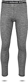 normani Herren Merino Unterhose Thermounterwäsche Funktionshose Lang Baselayer Leggins Ski-Winterhose - 100% Merinowolle 200 g/m² Farbe Grau Größe L/52