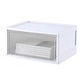 MOTT Kunststoff-Aufbewahrungsbox für Kleiderschrank, stabil, stapelbar, für Schubladen, Regal, Korb, stapelbare Schubladen für Büro, Dokumente, Akten, Kleidung, Bü