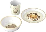 HABA 305954 - Geschenk-Set Melamingeschirr An die Teller, fertig, los!, Geschirr ab