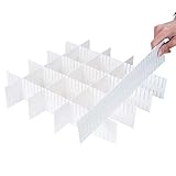 T- 4 Stück Schubladenteiler DIY Schubladen-Organizer Schubladentrenner Verstellbar Schubladen Organizer Drawer Schubladeneinteiler für Schrank Unterwäsche Socken DIY Schreibtisch Org