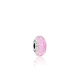 Pandora Damen-Charm Schillernd-Facetten 925 Silber Glas rosa-791650