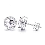 JUSTJUNMIN Mädchen Ohrringe Ohrringe Schmuck Edelsteine Freundin Geschenk Damen (Gem Color : 14K White Gold)