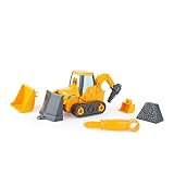 JOHN DEERE 47278 Kids Build A Buddy Deluxe Baggerlader, Bagge Kinder, Bauernhof, Traktor Spielzeug für Jungen und Mädchen ab 3 Jahren, Yellow