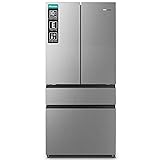 Hisense RF540N4SBI2 French Door Kühl-Gefrierkombination/ NoFrostPlus/ Inverter-Kompressor/ ConvertActive/ CrispZone/ 181,7 cm/ Kühlteil 302 l/ Gefrierteil 178 l/ 40 dB/ 310 kWh/ Jahr/ Inox-Look