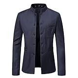 Zytyeu Mantel Herren Lange Herbst und Winter Neue lässige Herren Strickjacke mit Kapuze Herren einfarbig lässiger klassischer All-Match H