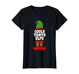 Damen Coole Tante Elfe Partnerlook Familien Outfit Weihnachten T-S