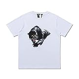 Best Street Shirts Persönlichkeit Jugend Big Vlone Baumwolle T-Shirt Totenkopf Frühling Sommer T-Shirt Großhandel, weiß, M