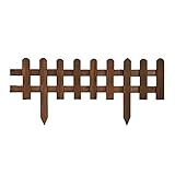 YYFANG Gartenzaun Holz Anti-Korrosion Holzzaun Zaun Gemüsegarten Zaun Blume Pool Holzzaun, 2 Farben, 6 Größen (Farbe : Braun, Größe : 50x100cm)