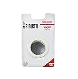 Bialetti - 109743 - 3 Dichtungen + 1 Aluminium-Mikrofiltergitter Für facettierte Aluminium-Kaffeemaschine - 6 T
