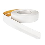 ProfiPVC Weichsockelleiste - Abschlussleiste 18x18mm 10 Meter für Küche und Badezimmer, selbstklebendes Dichtungsband aus PVC, flexible Knickleiste, Fugendichtungsband, w