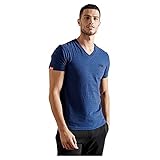 Superdry Herren OL Vintage Embroidery VEE Tee Freizeithemd, Blau (Vivid Cobalt Grit 3FM), M