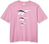 Reebok Damen Classic Vector Repeat Tee Kurze Ärmel, Jasmin Pink, 1X16W