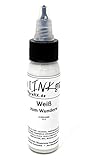 INKgrafiX® WEIß ZUM WUNDERN - Deutsche Tattoofarbe - 30ml Weiß - Made in Germany - Premium Tattoofarbe mit Zertifikat - INKgrafiX® - IG55279 - Farbe Tattoo White Weiß