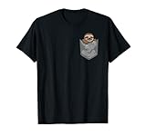 Faultier in der Brusttasche T-Shirt Lustiges Faulenzer S