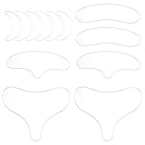 skrskr Set mit 12 Silikon-Gesichtspflastern Faltenentferner-Pads für die Stirn-Hals-Brust Anti-Falten-Behandlung Glättende Faltenpflaster für die Gesichtspfleg