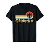 Vintage Oktoberfest Männer Frauen Deutschland Flagge Bier Trinken T-S