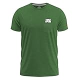 FORSBERG Gentleson T-Shirt Brusttasche mit vornehmem Bär Funshirt Rundhals bequem robust, Farbe:grün, Größe:S