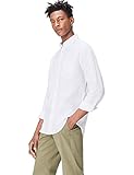 find. Herren Regular Linen Hemd, Weiß (White), 46 (Herstellergröße: XXL)