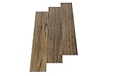 Planke Vinyl selbstklebend Bodenbelag Holz Optik 4,46 m² Designboden 13,45€/m² (Eiche Dunkelbraun (Optik))