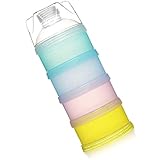 Milchpulver Spender, Snacks Tragbar Box, Milchpulver-Portionierer, 4-Schicht Kinder Milchpulver Zufuhr, Säuglingsnahrung Kasten für Reise im Freien/Nachtzeit Krankenpflege-1 S