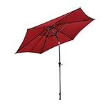 YANGXIN Sonnenschirm Gartenschirm Terrassenschirm Marktschirm Neigbar Mit Kurbel UV Schutz Wasserabw