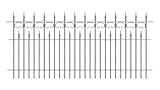 ELEO Gartenzaun Lugano I aus massivem Schmiedeeisen - langlebig & witterungsbeständig I dekorative & hochwertige Zaun-Elemente - inkl. Schrauben I Länge 192,5 cm - feuerverzink