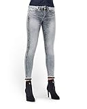 G-STAR RAW Womens 3301 Mid Waist Skinny Ripped Ankle Jeans, Faded Seal Grey A634-C274, 29W / 30L