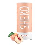 SHEKO Peach Pfirsich-Joghurt Mahlzeitersatz Shake | 25 Shakes pro Dose | Proteinreich, Glutenfrei & Natürlicher Geschmack | Diät Shakes zum Ab