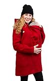 Viva la Mama - Jacke für Babytragen - Umstandsjacke warm - Mantel für Schwangere - Valentin Plus - rot- XS