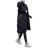 Mantel Damen Herbst elegant, Steppweste Damen Lang Weste mit Kapuze Daunenweste Ärmellose Kapuzen Mantel Leichte Wintermantel Longweste Warm Winterjacke Große Größen Coat Lange Steppjack