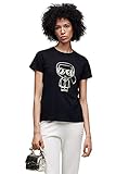 Karl Lagerfeld T-Shirt Ikonik Art Deco Modell 216W1705 Farbe Schwarz (999 Black), 999 Schwarz, S