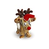 Caribou Elk Cartoon Weihnachten Urlaub Rote Nase Rudolph Rentier Perlen Charme Für Frauen Lampe Arbeit Murano Glas 925 Sterling Silber Fit Europäisches Armb