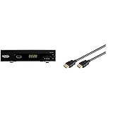 Xoro HRS 8660 digitaler Satelliten-Receiver mit LAN Anschluss schwarz & Goobay 51819 HDMI High Speed Kabel mit Ethernet, 4K, Ultra-HD, Full-HD, HDMI-Stecker  HDMI-Stecker, vergoldete Stecker, 1,5