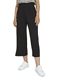 TOM TAILOR Denim Damen 1026578 Paperbag Culotte Hose, 14482-Deep Black, M
