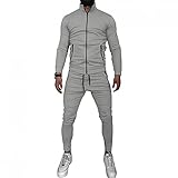 Trainingsanzug Herren Hausanzug Sportanzug Jogginghose & Kapuzensweatshirt Patchwork Herbst und Winter bequemer Herrenanzug Jogging Anzug Sweatshirt für Freizeit Sp