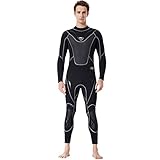 Battnot Neoprenanzug Herren Lange Badeanzug Jumpsuit, Männer Warme Halten Schwimmen Surfen und Schnorcheln Tauchen Overall Schwimmanzug Wetsuit Surfanzug Kompression Laufen Fahrradfahren Sk